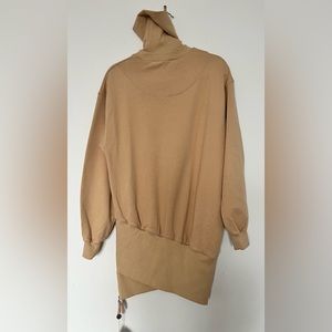 Retrofete zip detailed French cotton-terry mini dress